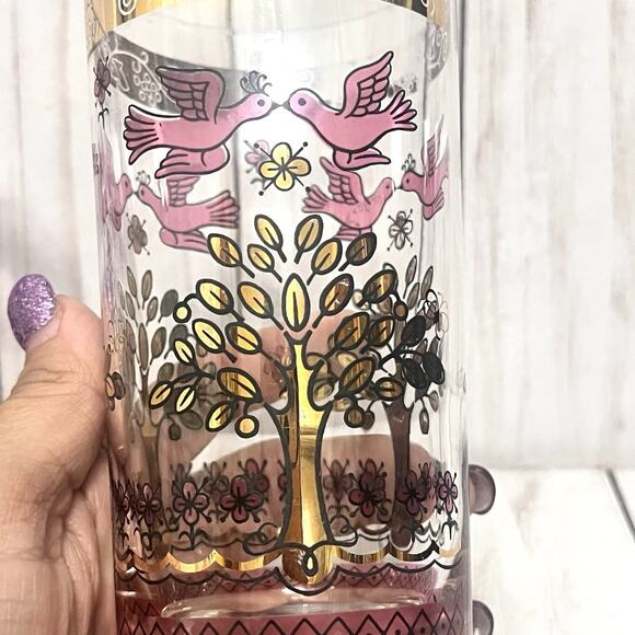 Vintage Gay Fad Garden of Allah High Ball Glasses 6” Tall 12 Oz MCM Set Of 2 - Picture 7 of 13